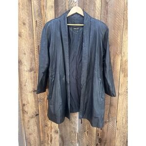 Pelle Genuine Leather Vintage 1980s Duster Jacket Metal Grunge Minimalist Soft